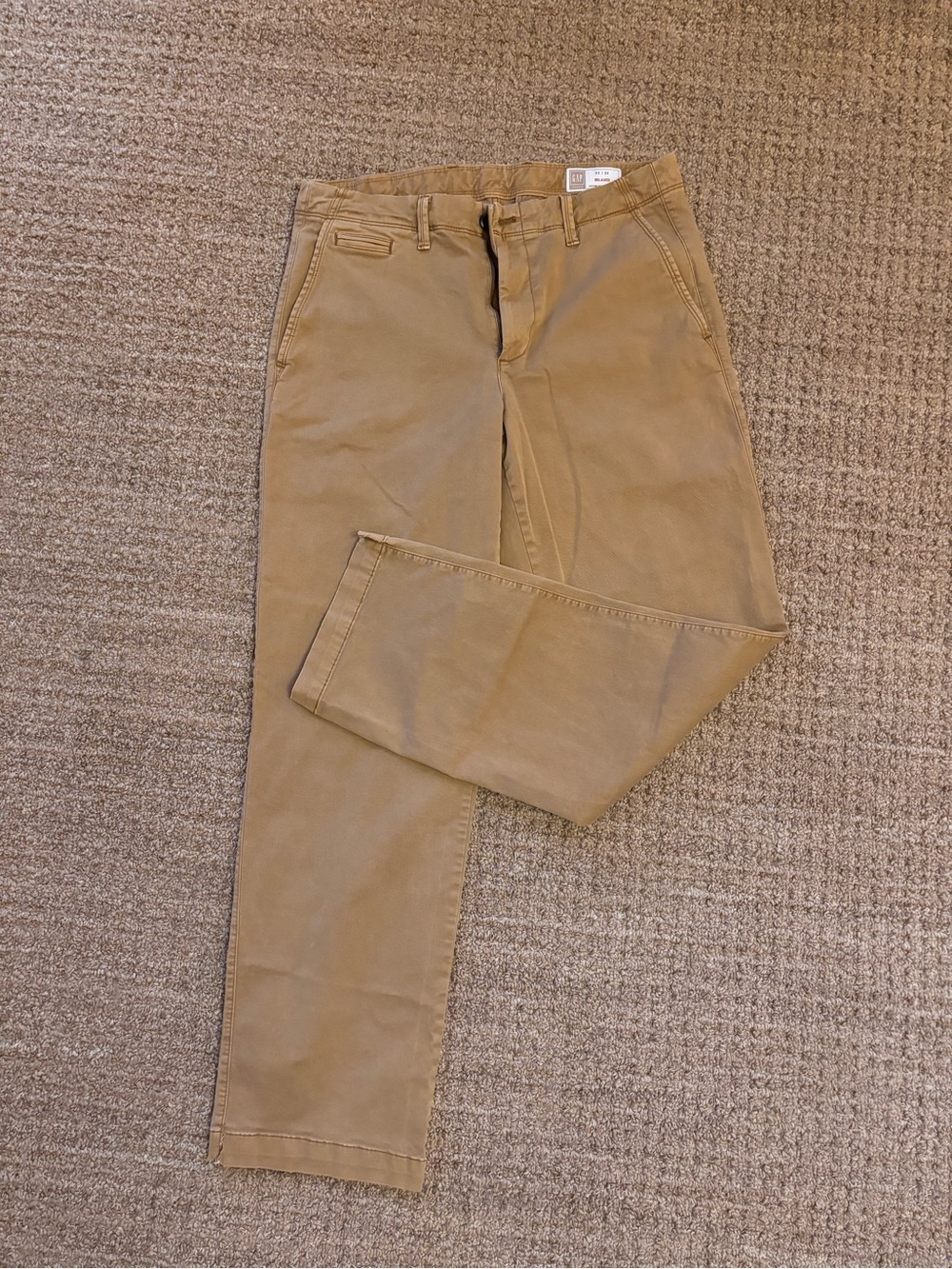 GAP Men's Tan Straight-Leg Chino Pants